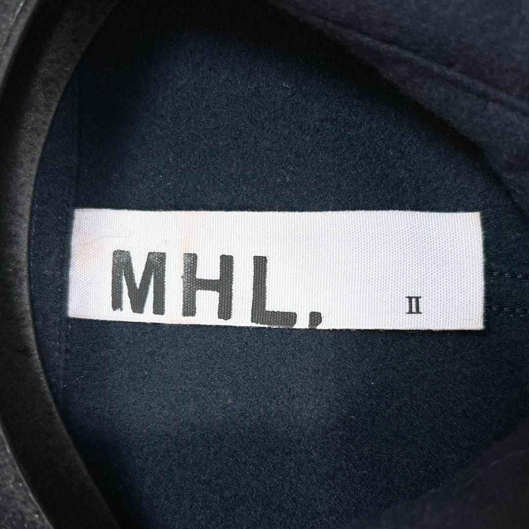 MHL.(エムエイチエル)の■MHL ウール100 ロングワンピース センターボタン ネイビー レディースのワンピース(その他)の商品写真