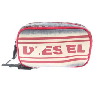 ディーゼル(DIESEL)のDIESEL ディーゼル HI-SOKAA ロゴ デニム コスメポーチ グレー/ピンク X05637 P0416(その他)