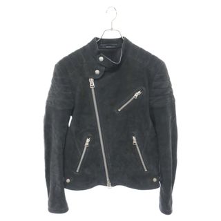 トムフォード(TOM FORD)のTOM FORD トムフォード Slim-Fit Suede Biker Jacket BN473 TFL527 スリムフィット スウェード バイカージャケット ライダースジャケット ブラック(ライダースジャケット)