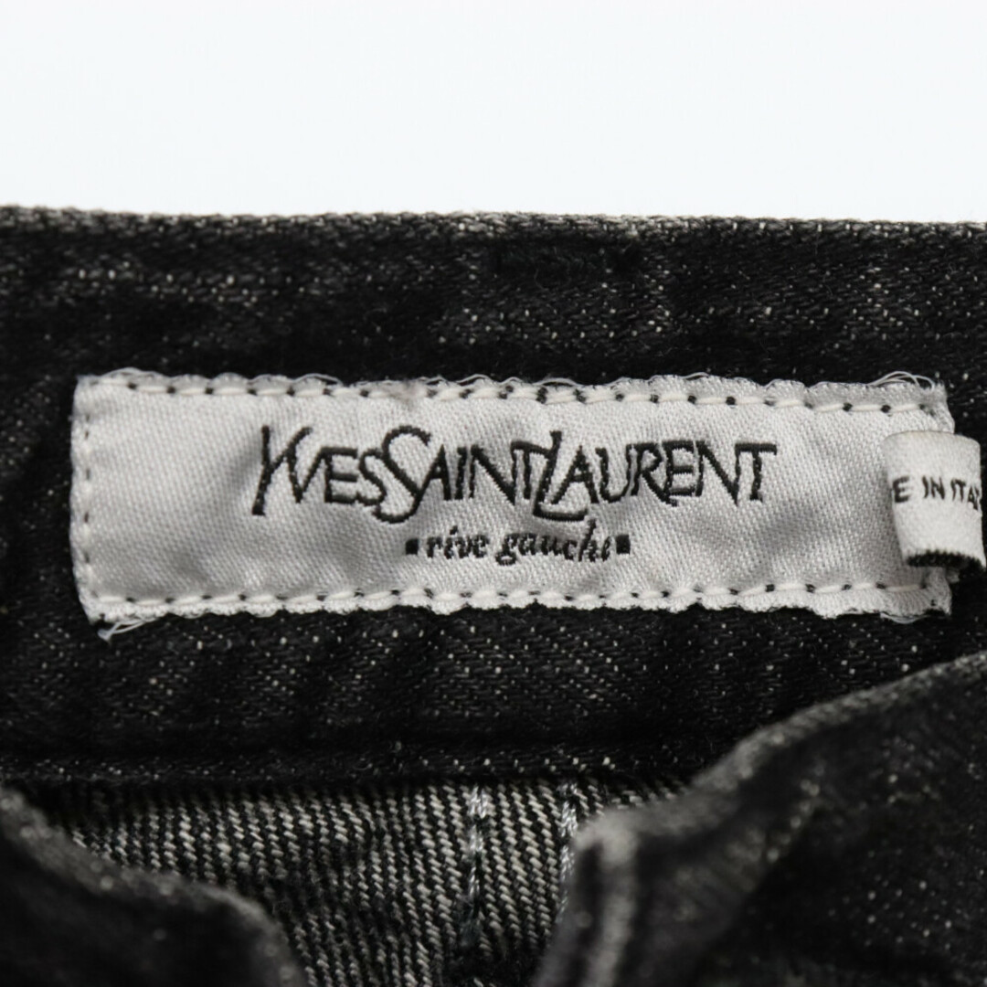 Saint Laurent(サンローラン)のYVES SAINT LAURENT イヴサンローラン ブーツカットフレア ウォッシュ加工 デニムパンツ ブラック YP604 131905 メンズのパンツ(デニム/ジーンズ)の商品写真