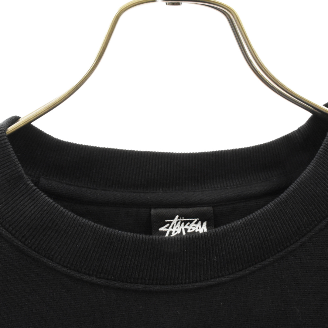 STUSSY(ステューシー)のSTUSSY ステューシー 両面ロゴプリント クルーネック スウェットトレーナー ブラック メンズのトップス(スウェット)の商品写真