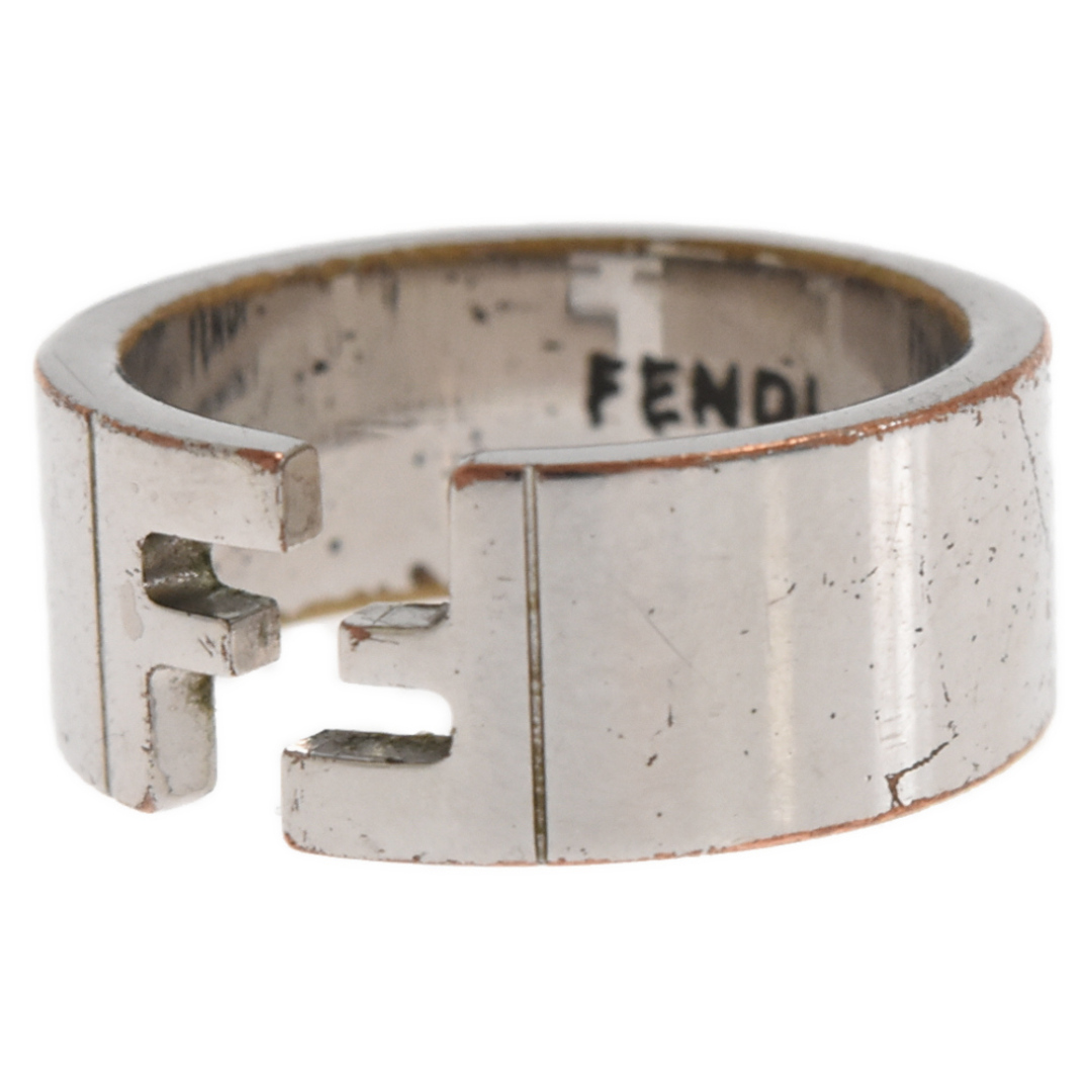 FENDI(フェンディ)のFENDI フェンディ ANELLO FF METALLO SP PALLADIO FFモチーフ リング シルバー 7AJ193-B08-F0TH0 メンズのアクセサリー(リング(指輪))の商品写真