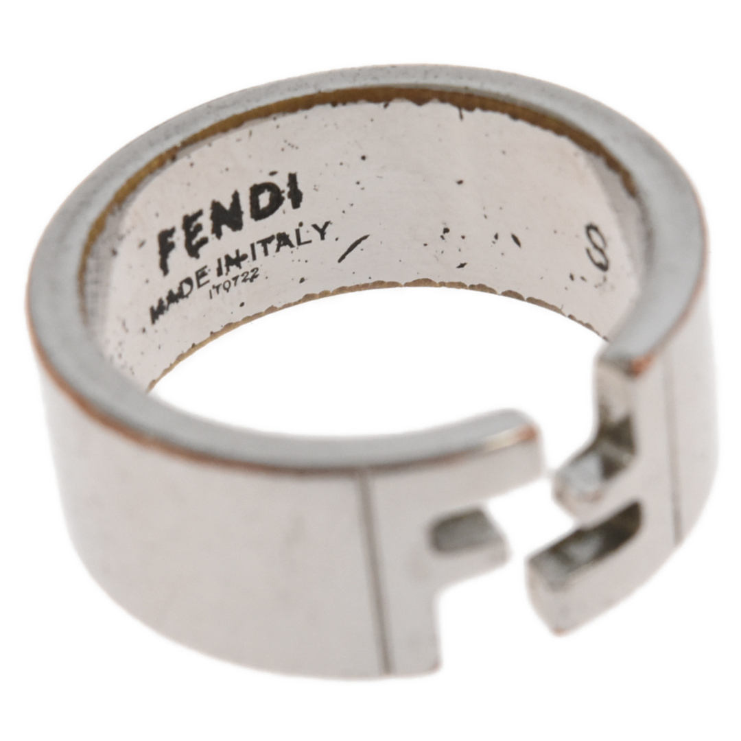 FENDI(フェンディ)のFENDI フェンディ ANELLO FF METALLO SP PALLADIO FFモチーフ リング シルバー 7AJ193-B08-F0TH0 メンズのアクセサリー(リング(指輪))の商品写真