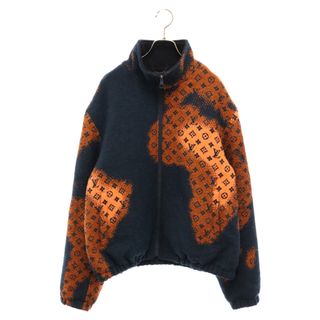 ルイヴィトン(LOUIS VUITTON)のLOUIS VUITTON ルイヴィトン ブークレットブルゾン モノグラム ジップアップジャケット アウター ブルー/オレンジ RM241M FWW HQB07W(フライトジャケット)