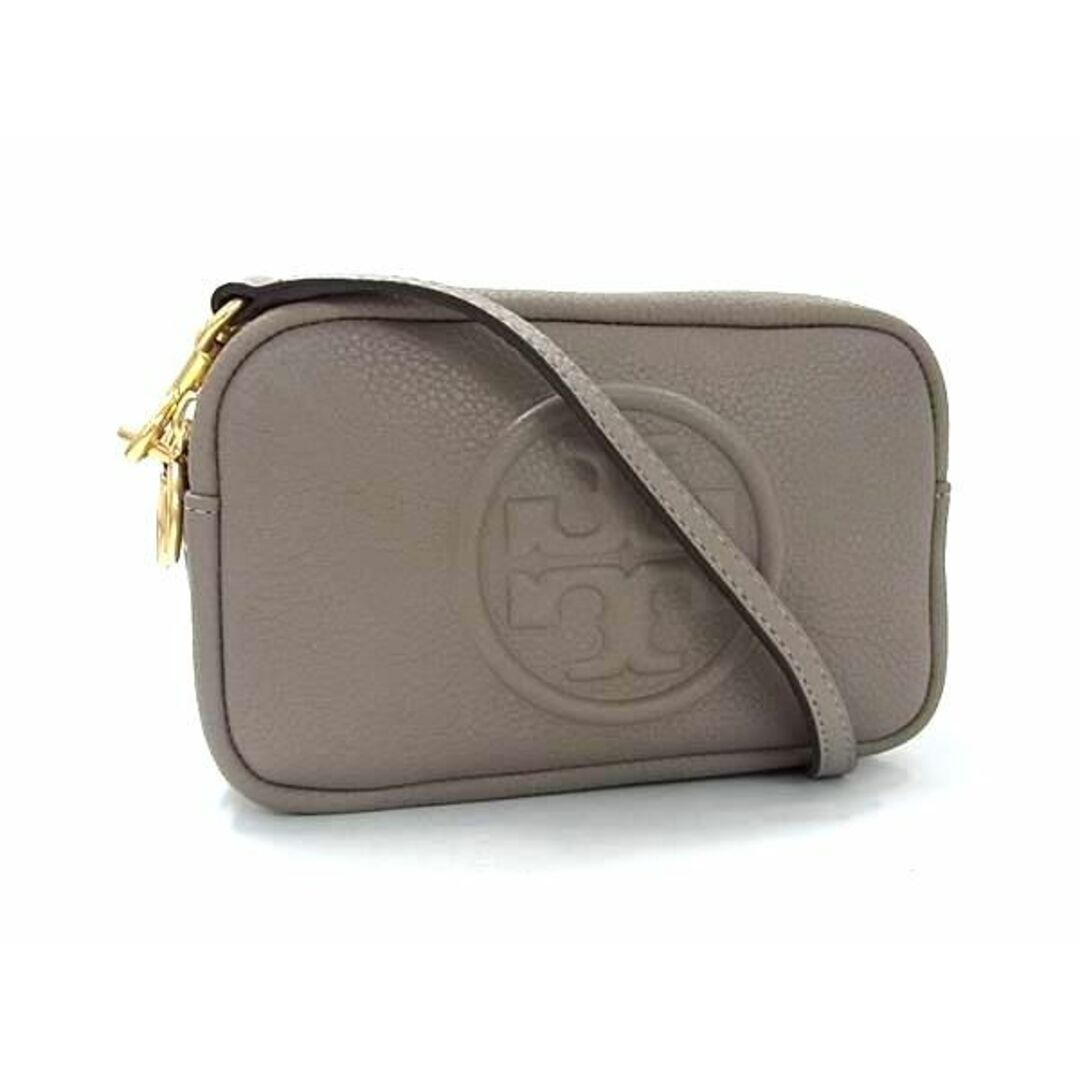 Tory Burch(トリーバーチ)の■新品■未使用■ TORY BURCH トリーバーチ レザー ショルダーバッグ クロスボディ ポシェット レディース グレージュ系 FC0120 レディースのバッグ(ハンドバッグ)の商品写真