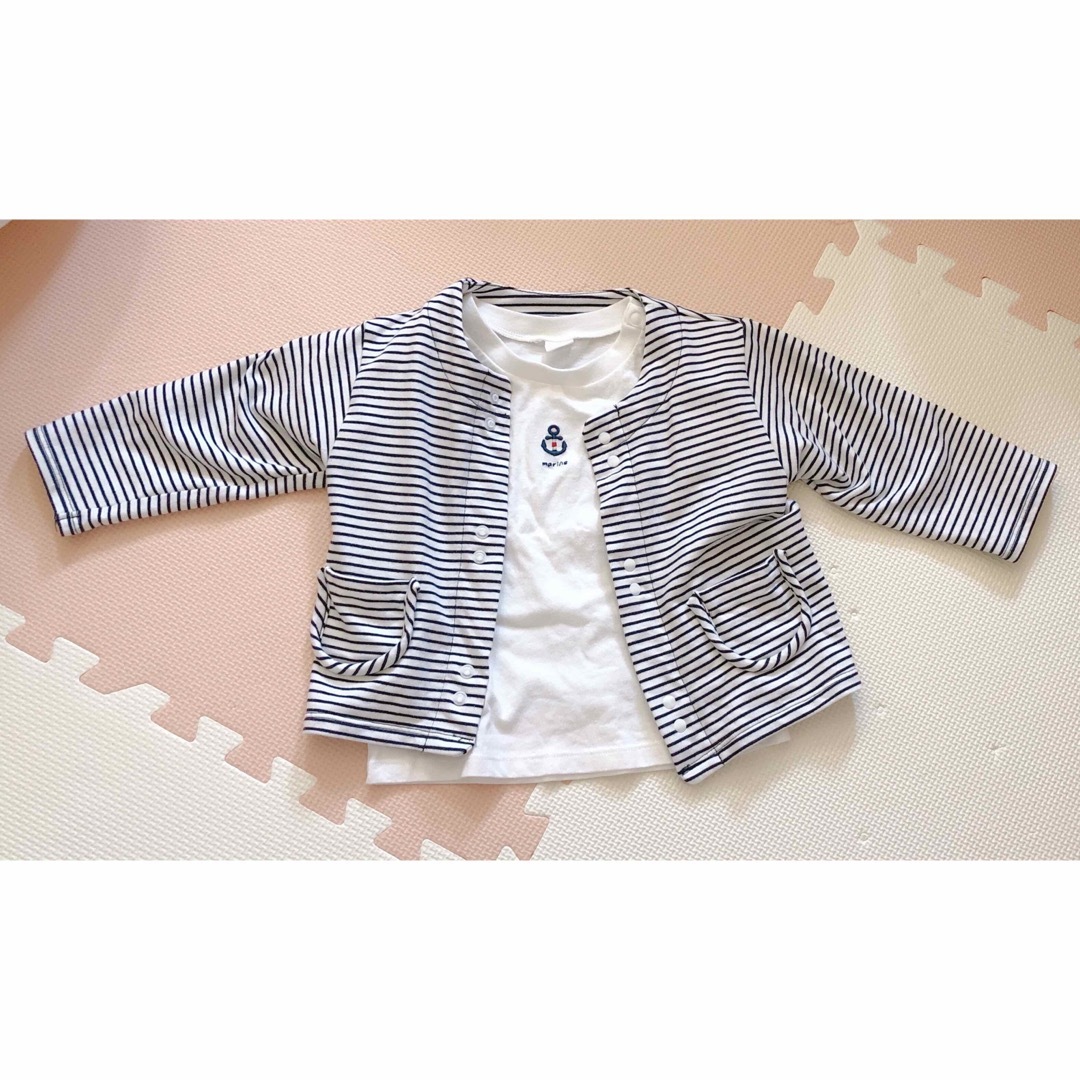 cottoli 90サイズ　バースデイ　シャツセット キッズ/ベビー/マタニティのキッズ服男の子用(90cm~)(Tシャツ/カットソー)の商品写真