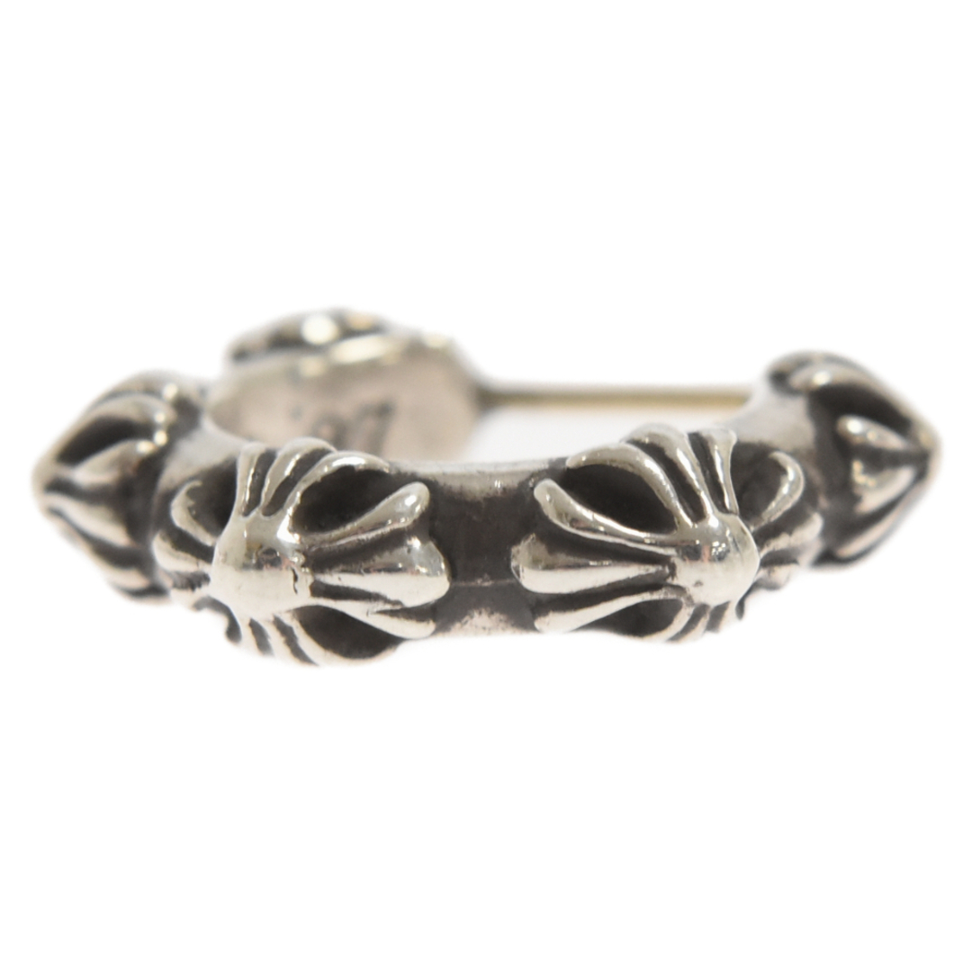 Chrome Hearts(クロムハーツ)のCHROME HEARTS クロムハーツ HOOP CROSS SML クロスバンドフープピアス シルバー メンズのアクセサリー(ピアス(片耳用))の商品写真