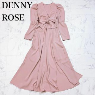 デニーローズ(DENNYROSE)の★DENNY ROSE ロングワンピース 胸元リボン スリット ピンク 42(その他)