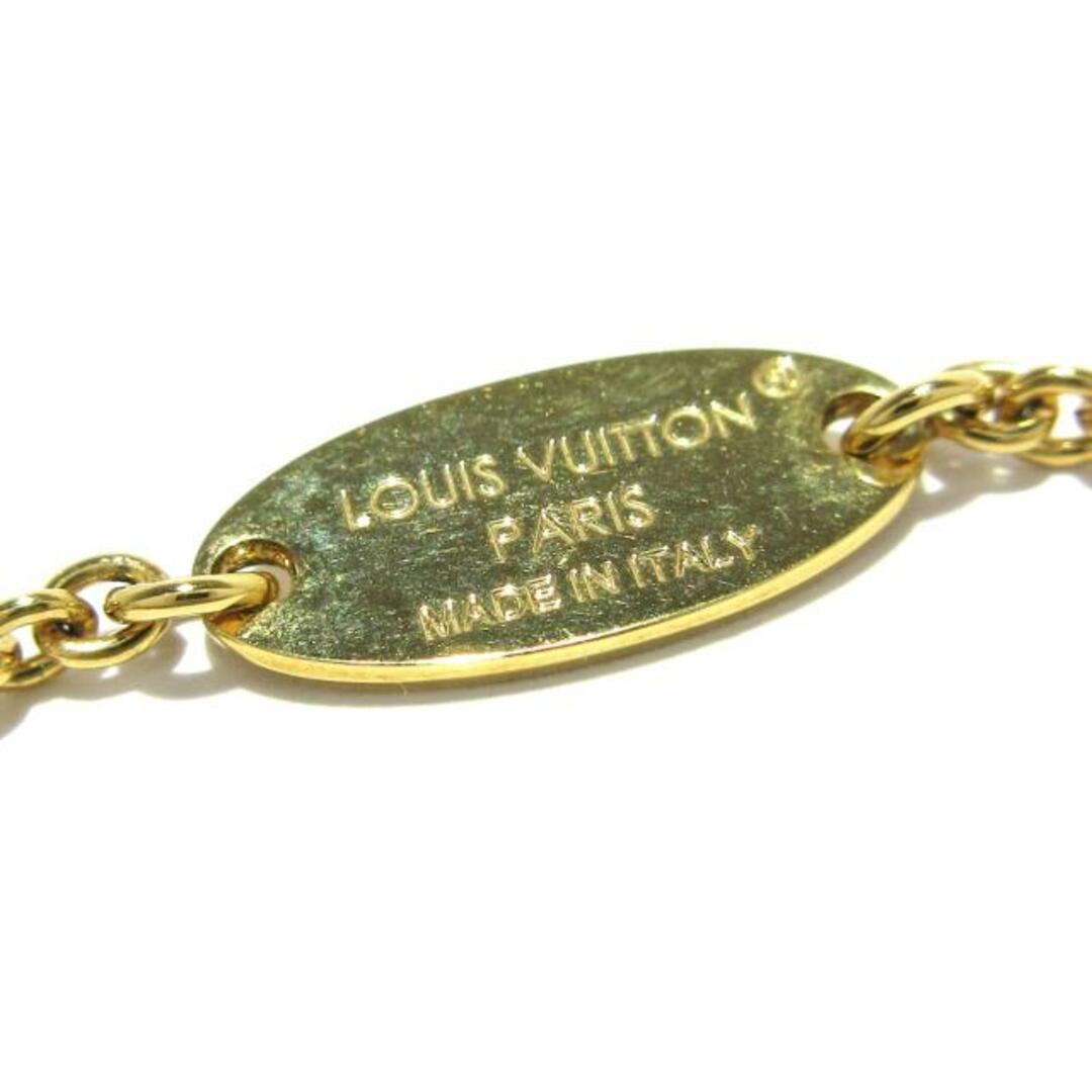 LOUIS VUITTON(ルイヴィトン)のLOUIS VUITTON(ルイヴィトン) ネックレス美品  ネックレスLVアイコニック M00596 メタル ゴールド×クリア レディースのアクセサリー(ネックレス)の商品写真