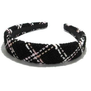 CHANEL - CHANEL(シャネル) カチューシャ美品 - 化学繊維 黒×ピンクの CHANEL - CHANEL(シャネル) カチューシャ美品 - 化学繊維 黒×ピンクの