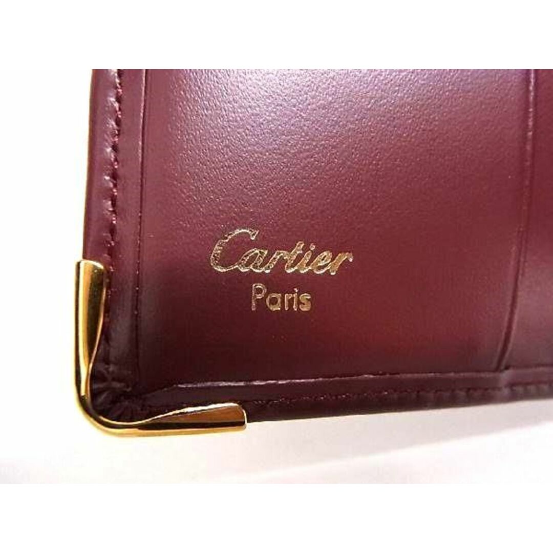 Cartier(カルティエ)の■新品同様■ Cartier カルティエ マストライン レザー 二つ折り 財布 ウォレット 小銭入れ 札入れ ボルドー系 FC2027  レディースのファッション小物(財布)の商品写真