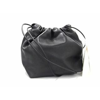 ジルサンダー(Jil Sander)の■新品同様■ JIL SANDER ジルサンダー レザー 巾着型 ドローストリングバッグ ショルダーバッグ 肩掛け レディース ブラック系 AW5009 (その他)