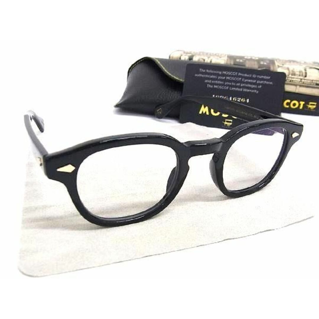 MOSCOT(モスコット)の■極美品■ MOSCOT モスコット レムトッシュ JPN LTD ? メガネ 眼鏡 メンズ レディースブラック系 AT3414  レディースのファッション小物(サングラス/メガネ)の商品写真