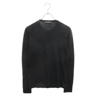 DOLCE & GABBANA ドルチェアンドガッバーナ クルーネック長袖Tシャツ ロングスリーブカットソー ロンT ブラック G8826T FU7EP