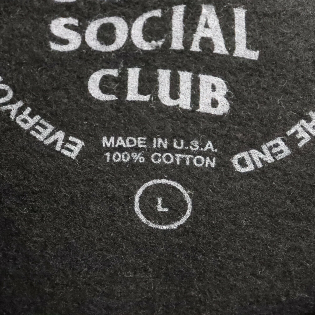 ANTI SOCIAL SOCIAL CLUB(アンチソーシャルソーシャルクラブ)のANTI SOCIAL SOCIAL CLUB アンチソーシャルソーシャルクラブ ロゴプリント プルオーバースウェットパーカー フーディ ブラック SS4500P メンズのトップス(パーカー)の商品写真