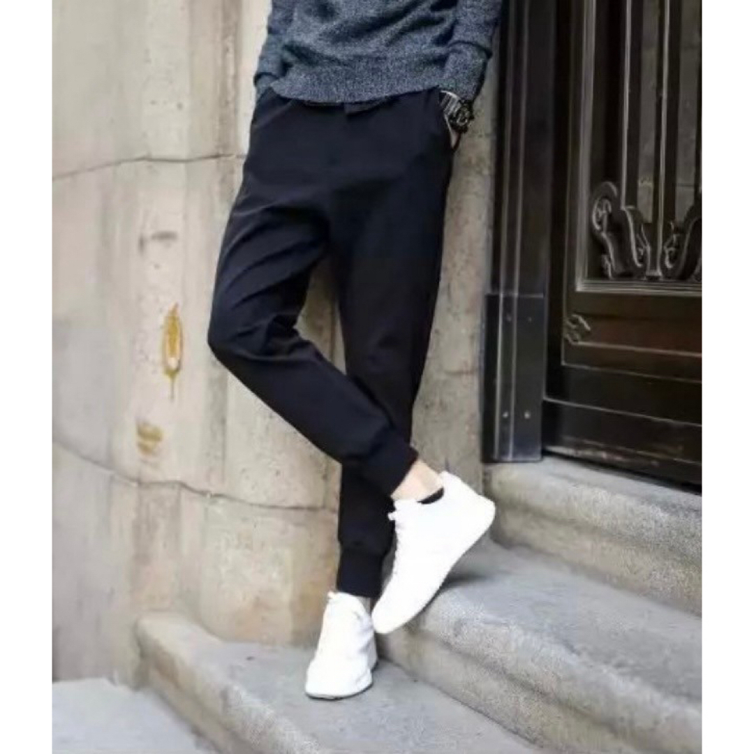 ジョガーパンツ　メンズ　ブラック　黒　ストリート　薄手　カジュアル　  韓国 メンズのパンツ(その他)の商品写真