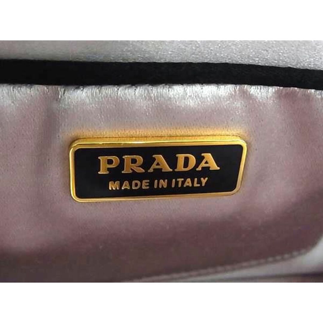 PRADA(プラダ)の■極美品■ PRADA プラダ BL0444 サテン 2WAY ハンドバッグ ショルダー クロスボディ ミニバッグ レディース ブラック系 AY1616  レディースのバッグ(ハンドバッグ)の商品写真