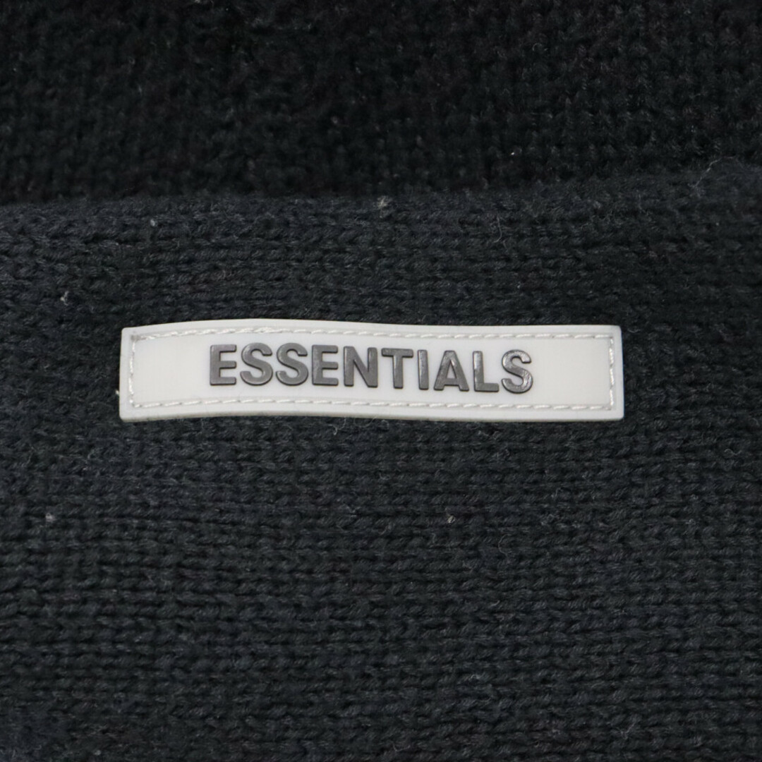 FOG Essentials エフオージー エッセンシャルズ FRONT LOGO KNIT HOODIE フロントロゴニットプルオーバーパーカー フーディー ブラック メンズのトップス(パーカー)の商品写真