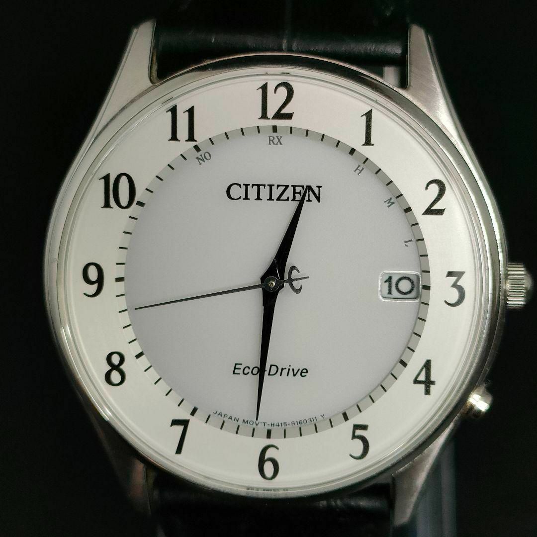 CITIZEN(シチズン)の美品【稼働品】CITIZEN　シチズンコレクション　ホワイト　ブラック　ソーラー メンズの時計(腕時計(アナログ))の商品写真