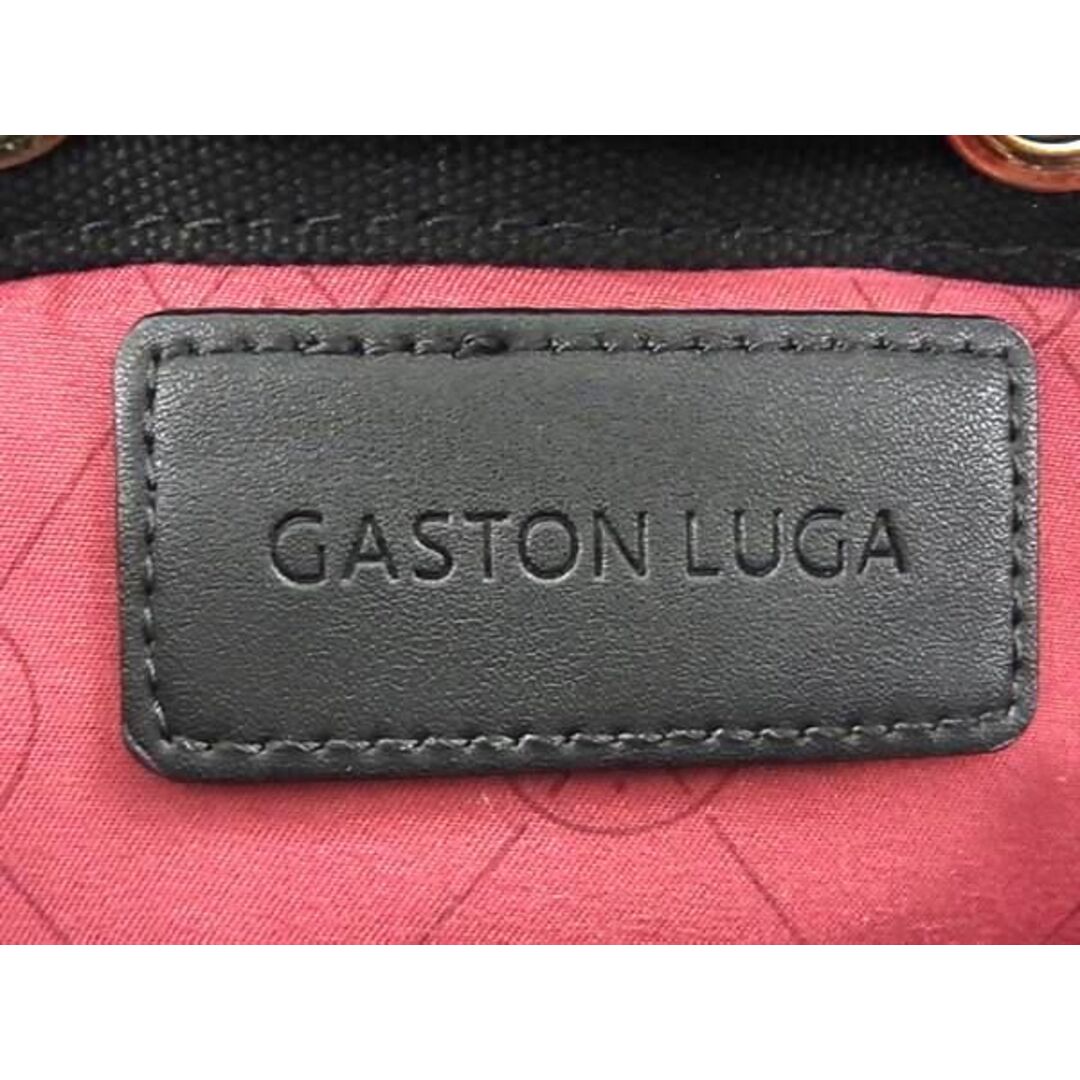 ■新品同様■ GASTON LUGA ガストンルーガ キャンバス×レザー リュックサック バックパック レディース ブラック系 FA7372  メンズのバッグ(バッグパック/リュック)の商品写真