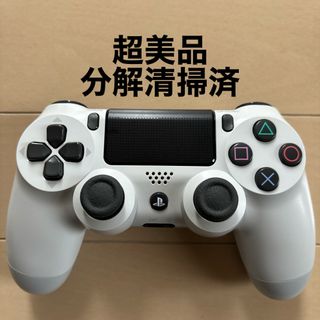 プレイステーション4(PlayStation4)の超美品 SONY PS4 純正 コントローラー DUALSHOCK4 ホワイト(家庭用ゲーム機本体)