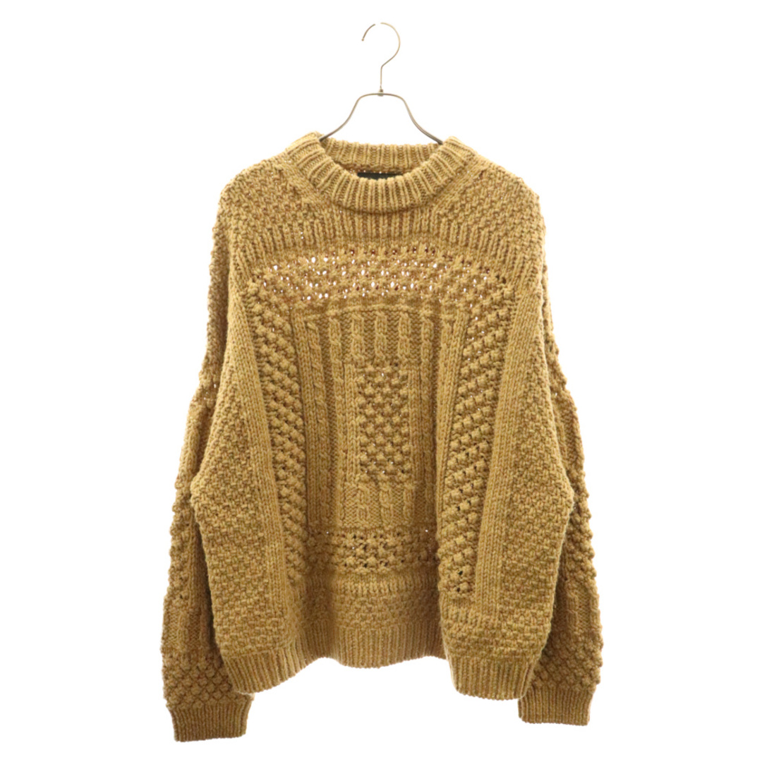 UNUSED(アンユーズド)のUNUSED アンユーズド 23AW Aran Sweater US2369 アランニットセーター ケーブルニット ブラウン メンズのトップス(ニット/セーター)の商品写真