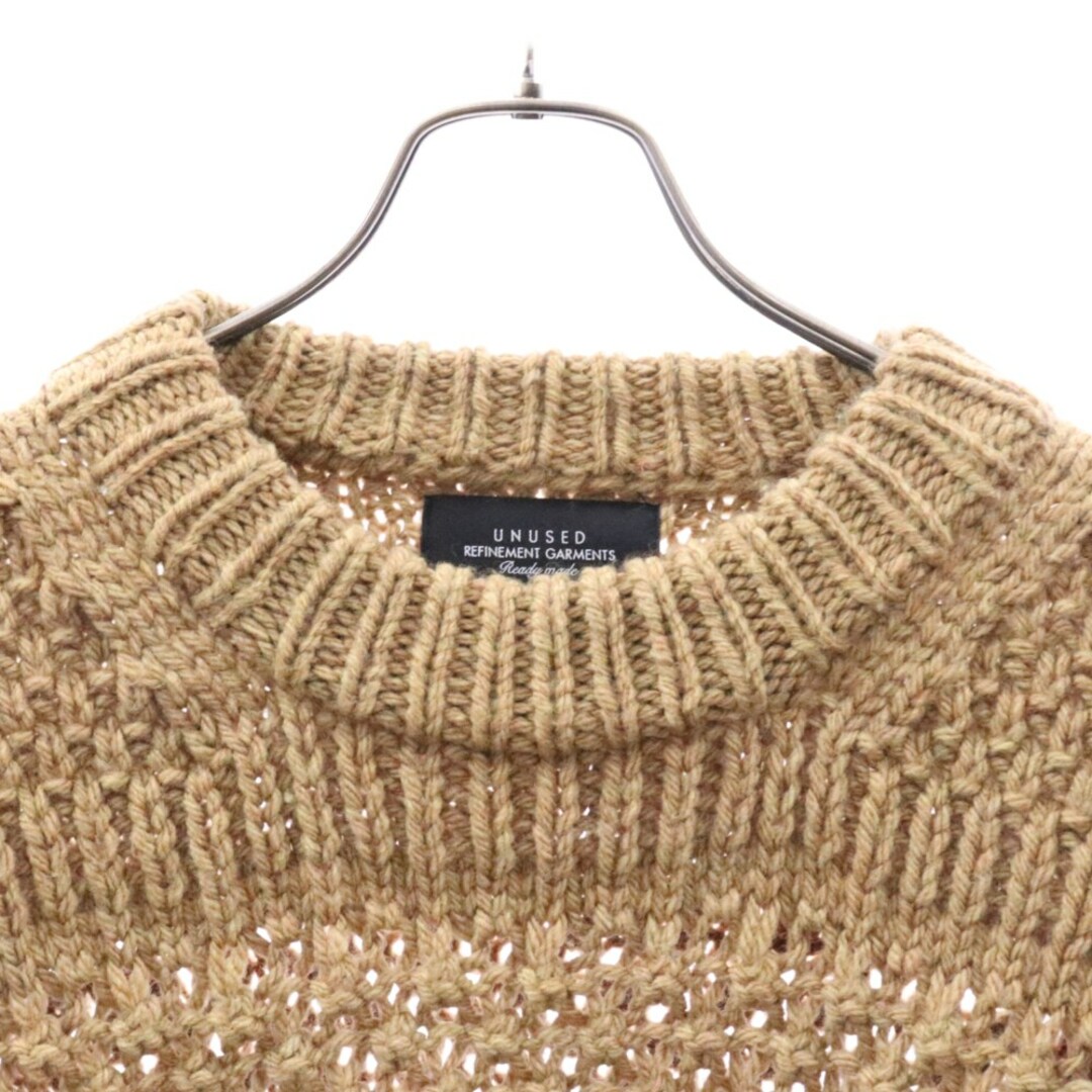 UNUSED(アンユーズド)のUNUSED アンユーズド 23AW Aran Sweater US2369 アランニットセーター ケーブルニット ブラウン メンズのトップス(ニット/セーター)の商品写真