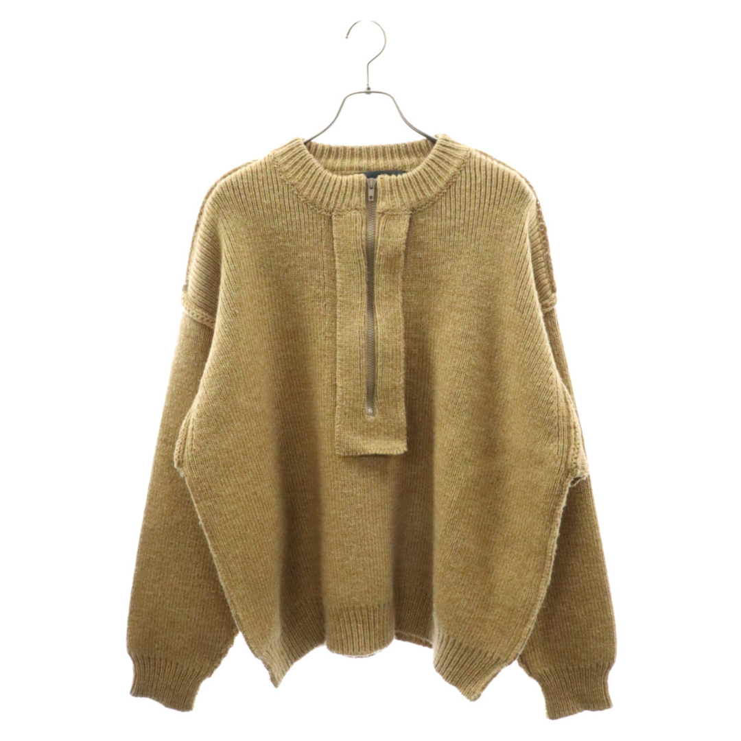 UNUSED(アンユーズド)のUNUSED アンユーズド Half zip sweater US2365 ハーフジップ ニットセーター ブラウン メンズのトップス(ニット/セーター)の商品写真