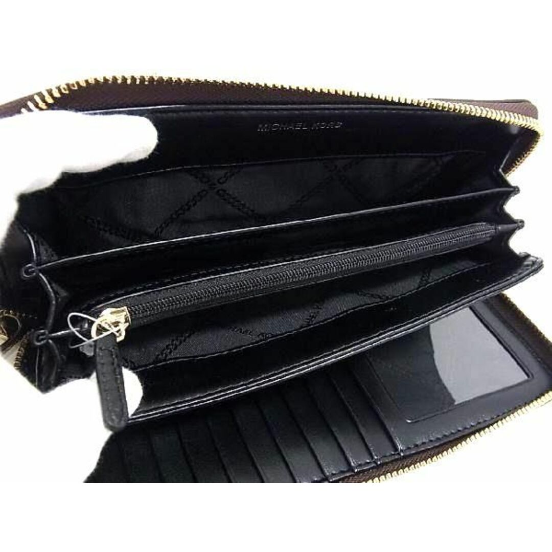 Michael Kors(マイケルコース)の■新品■未使用■ MICHAEL KORS マイケルコース MK柄 PVC ラウンドファスナー 長財布 ウォレット ブラウン系 BJ2498  レディースのファッション小物(その他)の商品写真