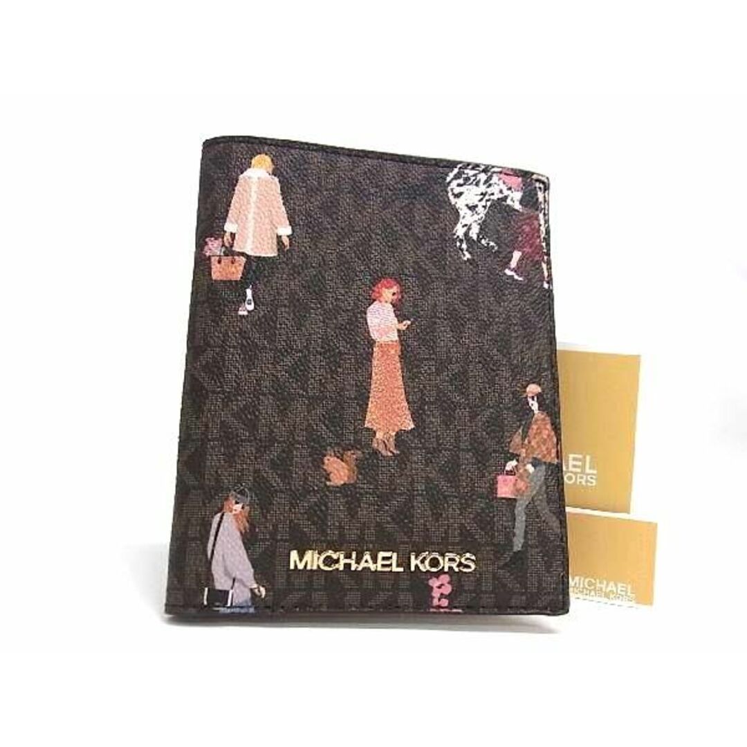 Michael Kors(マイケルコース)の■新品■未使用■ MICHAEL KORS マイケルコース MK柄 PVC 二つ折り 財布 ウォレット レディース ブラウン系 BJ2539  レディースのファッション小物(その他)の商品写真