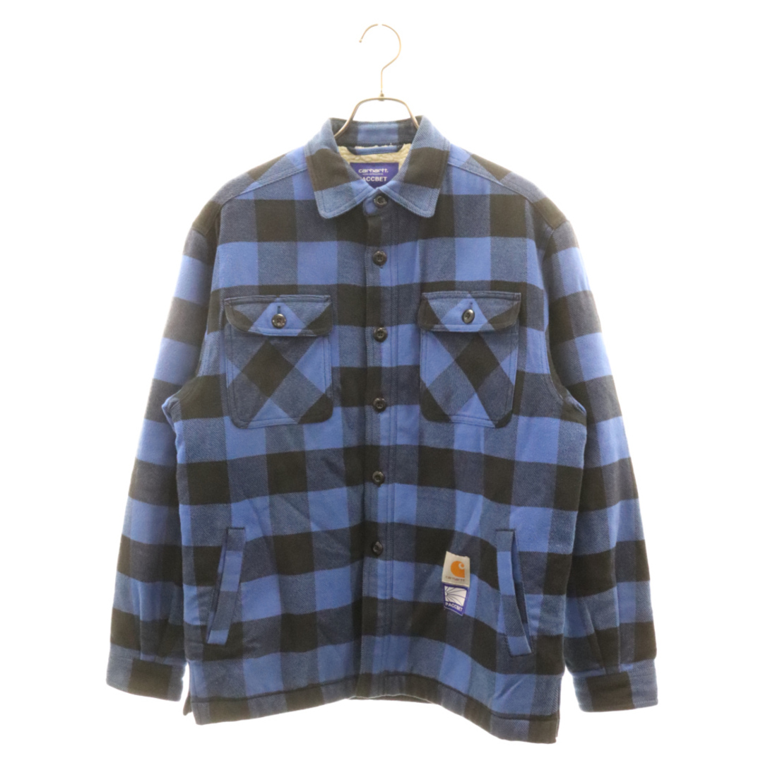 carhartt(カーハート)のCARHARTT カーハート ×PACCBET SHIRT JACKET ラスベート シャツジャケット ブルー メンズのトップス(シャツ)の商品写真