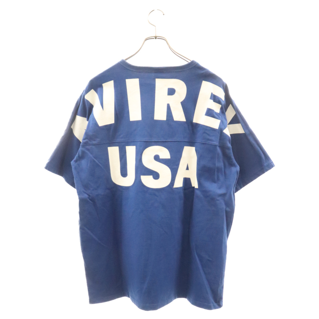 AVIREX(アヴィレックス)のAVIREX アヴィレックス BIG LOGO TEE ビッグロゴ フロント刺繍 半袖Tシャツ ブルー 6183546 メンズのトップス(Tシャツ/カットソー(半袖/袖なし))の商品写真