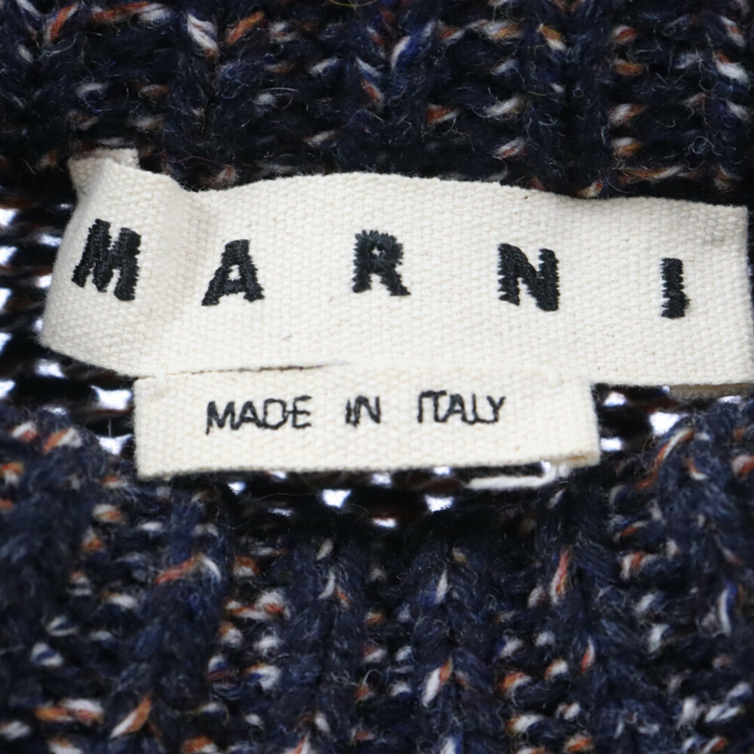 Marni(マルニ)のMARNI マルニ 19AW チェック クルーネック ニット セーター ネイビー メンズのトップス(ニット/セーター)の商品写真