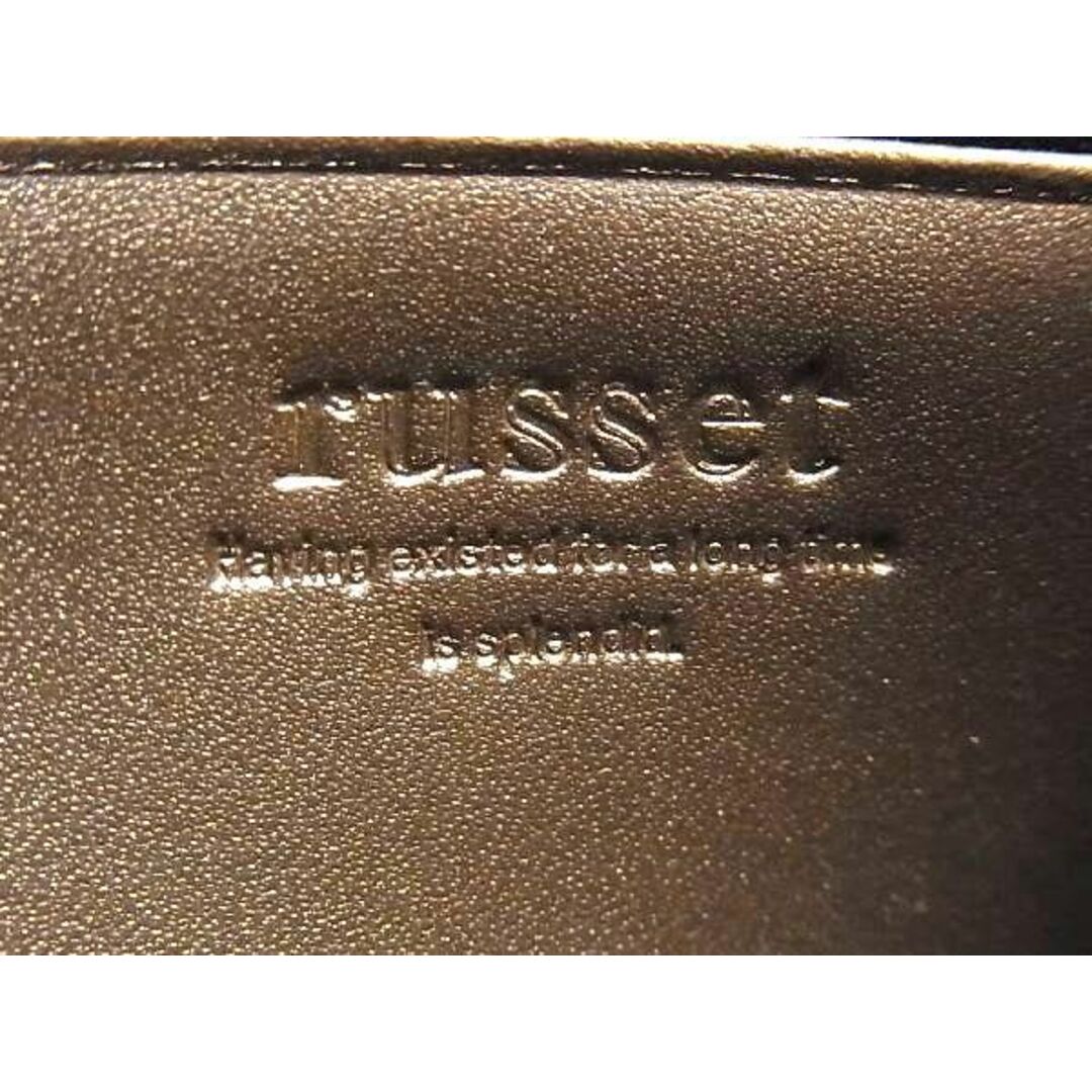 Russet(ラシット)の■新品■未使用■ russet ラシット レザー 総柄 ラウンドファスナー 長財布 ウォレット レディース ネイビー系 BJ2506  レディースのバッグ(ショルダーバッグ)の商品写真