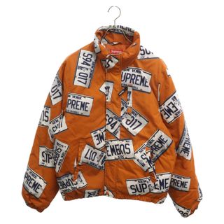 シュプリーム(Supreme)のSUPREME シュプリーム 17AW License Plate Puffy Jacket ライセンス プレート パフィー ダウンジャケット オレンジ(フライトジャケット)