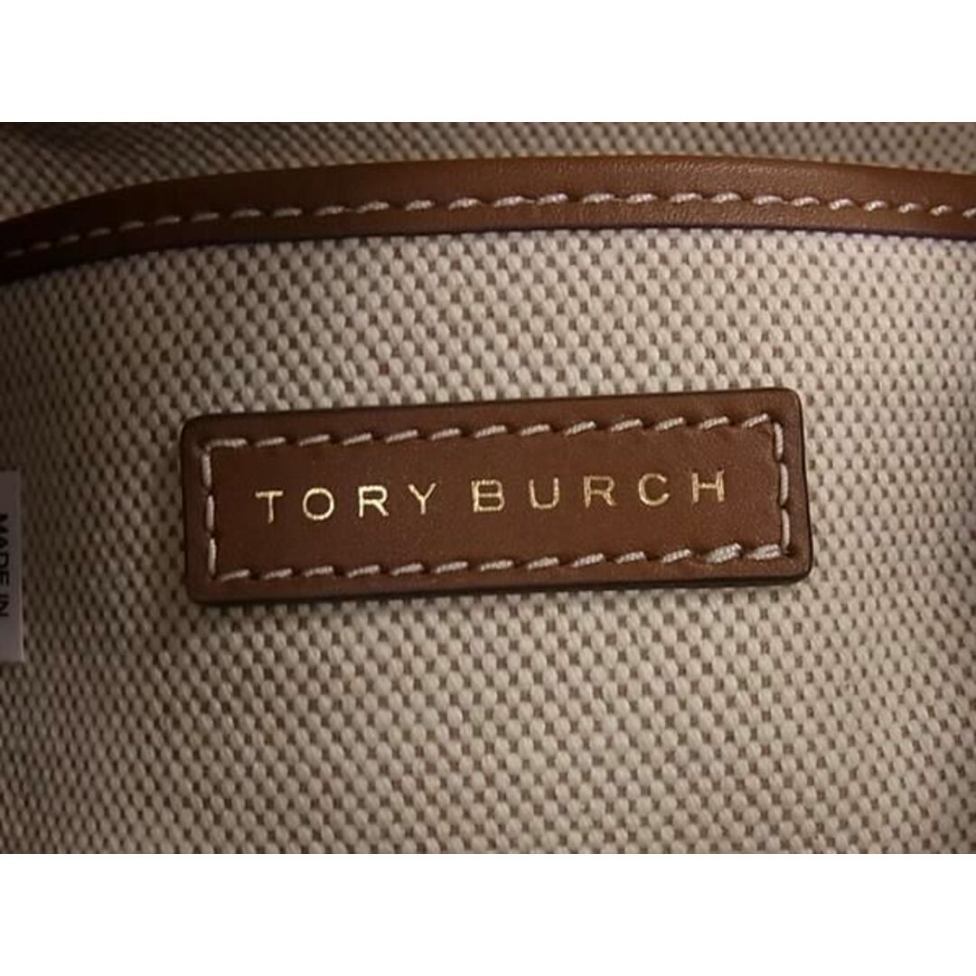 Tory Burch(トリーバーチ)の■新品同様■ TORY BURCH トリーバーチ キャンバス×レザー 2WAY ハンドバッグ ショルダー ベージュ系×ブラウン系 FA7380  レディースのバッグ(ハンドバッグ)の商品写真