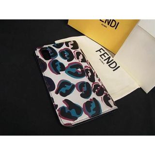 フェンディ(FENDI)の■美品■ FENDI フェンディ ズッカ柄 レザー iPhoneX / XS 対応 アイフォンケース スマホケース アイボリー系×マルチカラー FA3879(その他)