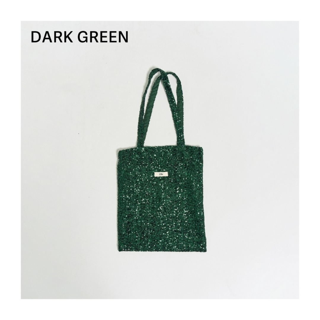 Spick & Span(スピックアンドスパン)の新品【Uhr / ウーア】別注Spangle Tote Bag グリーン レディースのバッグ(トートバッグ)の商品写真