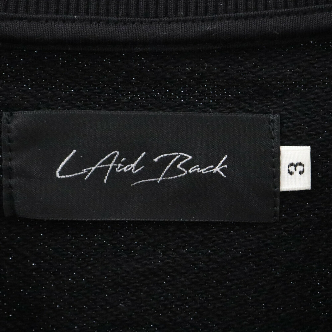 Laidback レイドバック ロゴプリント クルーネックスウェットトレーナー ブラック メンズのトップス(スウェット)の商品写真