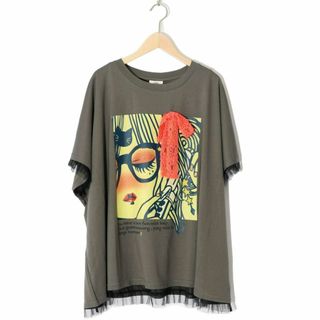 スカラー(ScoLar)のスカラー 142639：メガネスカラーちゃんプリントTシャツ(Tシャツ(半袖/袖なし))