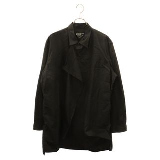 ヨウジヤマモト(Yohji Yamamoto)のYohji Yamamoto POUR HOMME ヨウジヤマモト プールオム 23AW OVERLAPPING LEFT PANEL SHIRT 左パネル レイヤード変形シャツ 長袖シャツ HJ-B29-018 ブラック(シャツ)