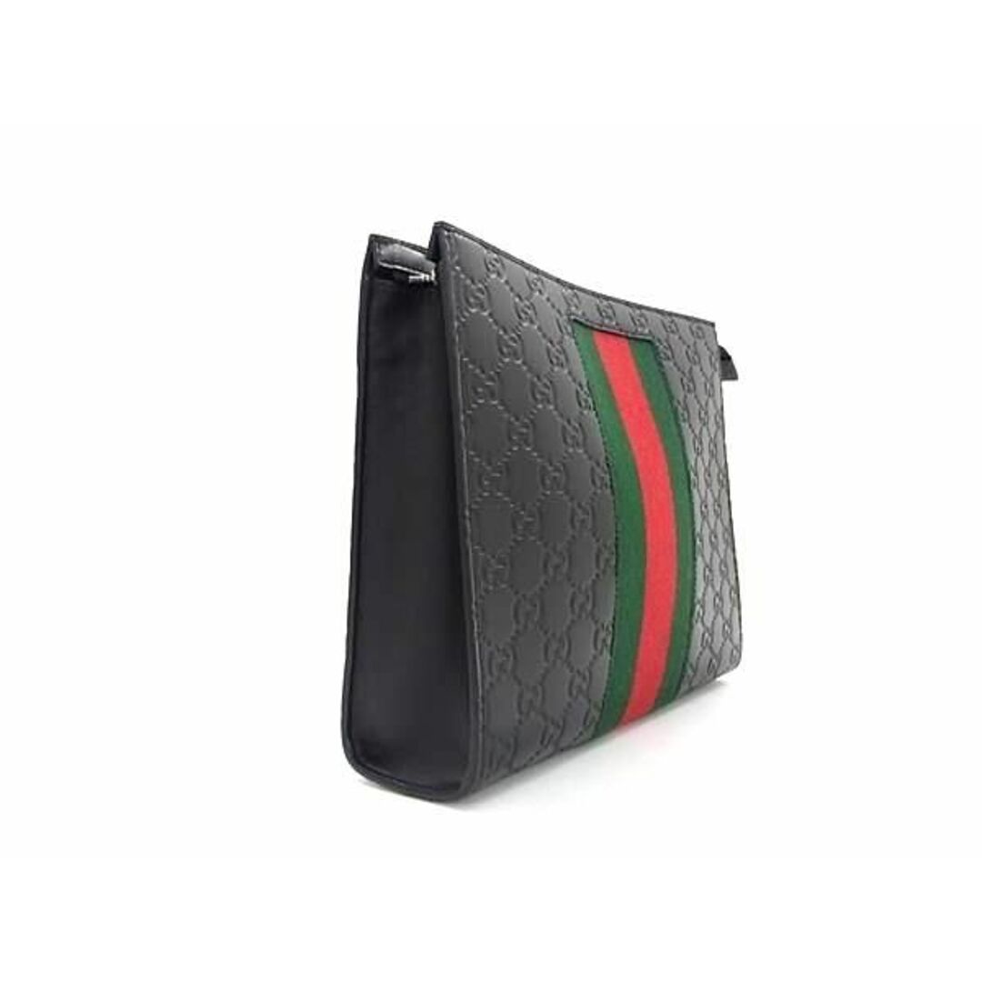 Gucci(グッチ)の■新品■未使用■ GUCCI グッチ 475316 シェリーライン GG柄 グッチシマ レザー クラッチバッグ セカンドバッグ ブラック系 FA3649  レディースのバッグ(ハンドバッグ)の商品写真