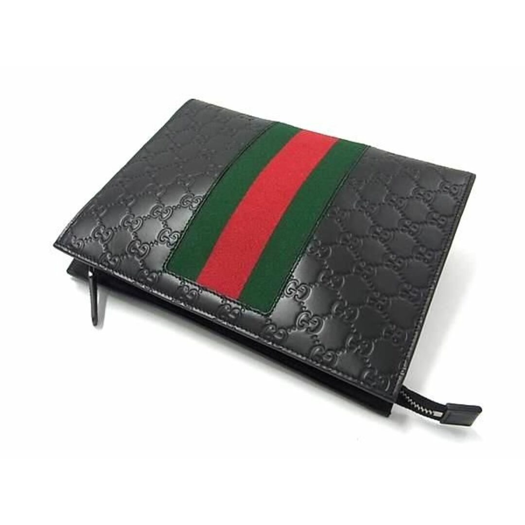 Gucci(グッチ)の■新品■未使用■ GUCCI グッチ 475316 シェリーライン GG柄 グッチシマ レザー クラッチバッグ セカンドバッグ ブラック系 FA3649  レディースのバッグ(ハンドバッグ)の商品写真