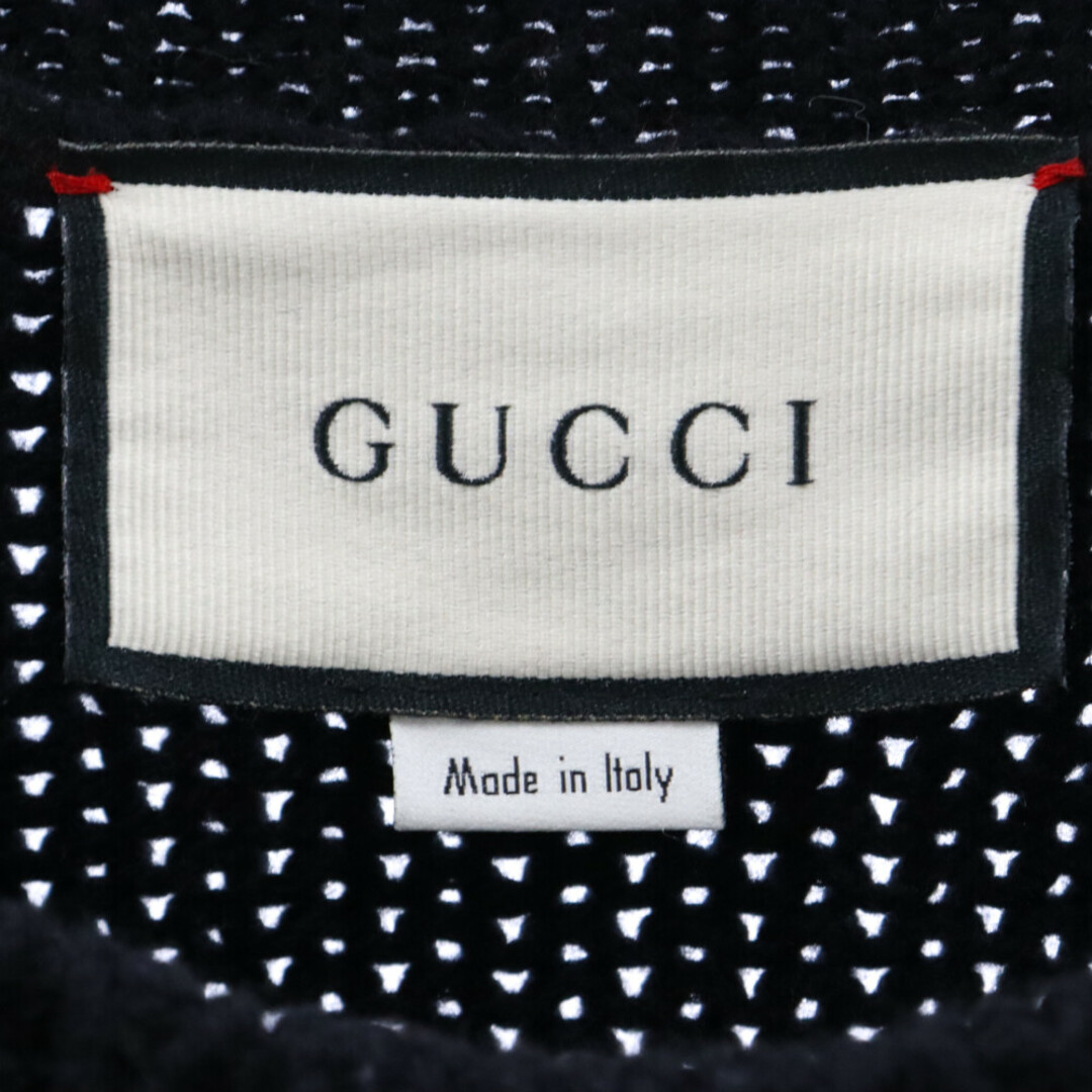 Gucci(グッチ)のGUCCI グッチ 19AW Cable Knit Sweater シェリーライン ケーブルニット セーター 548115 X1561 ブラック メンズのトップス(ニット/セーター)の商品写真
