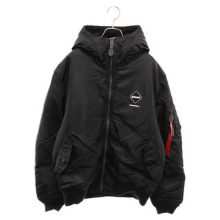 エフシーアールビー(F.C.R.B.)のF.C.R.B./F.C.Real Bristol/FCRB エフシーアールビー/エフシーレアルブリストル ×ALPHA INDUSTRIES HOODED MA-1 FCRB-232116 アルファ ナイロンボンバージャケット ブラック(フライトジャケット)