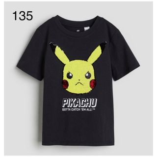 H&M - 《新作》新品　ポケモン　スパンコール　Tシャツ　135-140