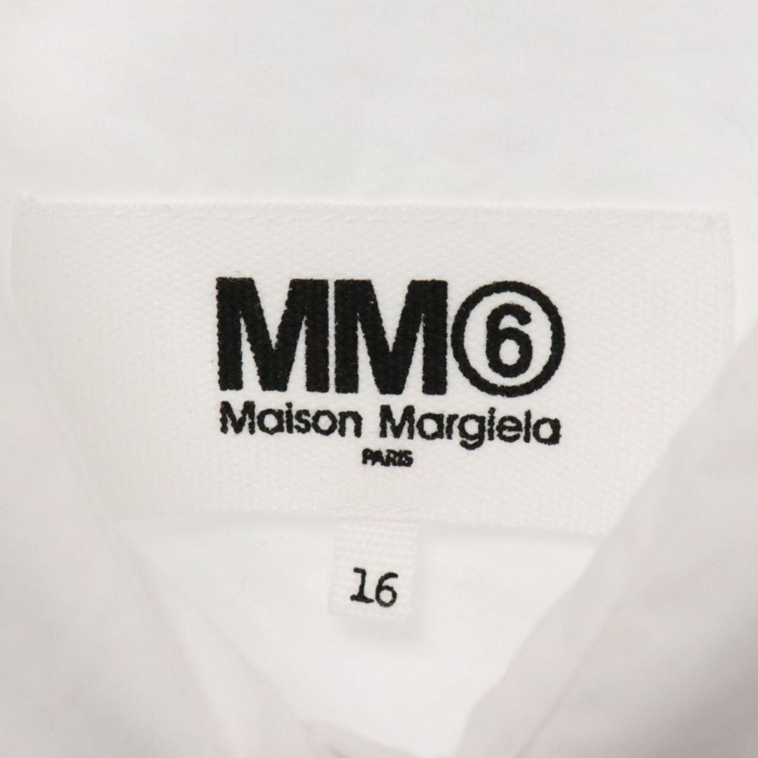 MM6(エムエムシックス)のMM6 Maison Margiela エムエムシックスメゾンマルジェラ 22SS KIDS キッズ カットオフ レギュラーカラー 半袖シャツ ホワイト M60102-MM014 メンズのトップス(シャツ)の商品写真