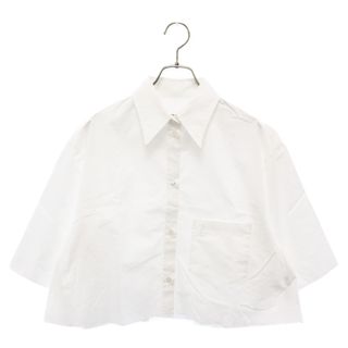 エムエムシックス(MM6)のMM6 Maison Margiela エムエムシックスメゾンマルジェラ 22SS KIDS キッズ カットオフ レギュラーカラー 半袖シャツ ホワイト M60102-MM014(シャツ)