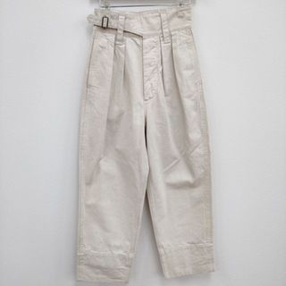 エムエイチエル(MHL.)のMHL. NATURAL DENIM グルカパンツ 595-3140502 サイズ0 タック パンツ アイボリー レディース エムエイチエル【中古】4-0428M♪(カジュアルパンツ)