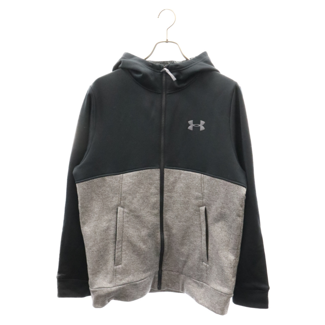 UNDER ARMOUR(アンダーアーマー)のUNDER ARMOUR アンダーアーマー ポリエステル フーディ ジップアップ トラックジャケット ジャージ グレー/ブラック 7JQZDP2T00122 メンズのジャケット/アウター(フライトジャケット)の商品写真